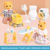 Dollhouse Furniture Set for Kids Toys Miniature Doll House Accessories Pretend Play Toys for Boys Girls & Toddlers Age 3+ with Bathroom