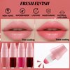 DAGEDA Lip Tint Stain, Glossy Lip Colour with Soft Big Brush Head, Easy to Color Lip Gloss,Moisturizing,Highly Pigmented Liquid Lipstick,Dual Use Lip & Cheek Tint Fun Lip Makeup (Raspberry)