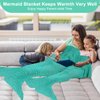 Mermaid Tail Blanket, 74''x 35'' Crochet Wearable Mermaid Blankets Seasons Cute Cozy Soft Handmade Sleeping Bag, Best Easter Gift for Kids Teens Adult