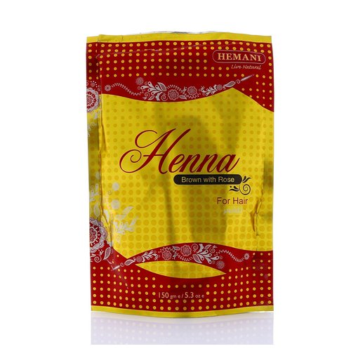 Hemani Natural Henna Powder - 100% Natural and Organic Hair Dye (Brown with Rose) - 5.3oz/150g