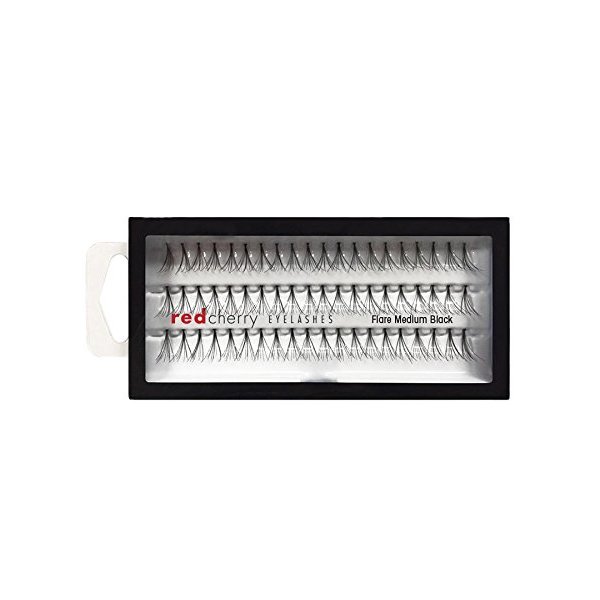 Red Cherry Flare Medium Individual Lashes, Black (Pack of 6)