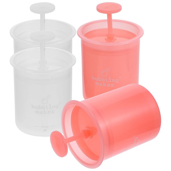 Beavorty 4pcs facial foamer Face Bubble Maker Cup face foam maker Foam Whip Maker Face Wash Foamer liquid foaming cup skin care products travel pp cleansing
