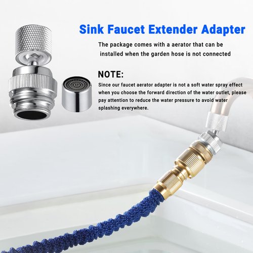 Faucet Aerator For Sink Faucet Adapter Garden Hose Adapter Sink Aerator - Faucet To Hose Adapter Kitchen Sink Aerators Male To Female Hose Adapter Bathroom Sink Aerator