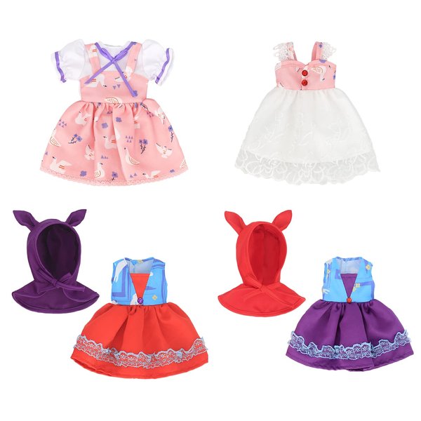AISITE 14 inch Dolls Clothes - 4 Sets Alive Doll Clothes Colorful Princess Dress and Accessories for 12-14 inch Reborn Baby Doll Girl