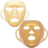GELMAY 2 Pack Gold Moisturizing Face Mask - Silicone Facial Mask Sheet - Reusable 3D Face Mask Cover for Women Skincare - Hydrotherapy Patch Wrap for Beauty Prevent Evaporation