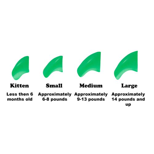 Purrdy Paws 100 Pack Soft Nail Caps for Cat Claws Green Small