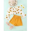 SOLY HUX Girl's 2 Piece Outfit Summer Boho Floral Print Long Sleeve Top and Shorts Set Cute Clothes for Girls Multicoloured 160