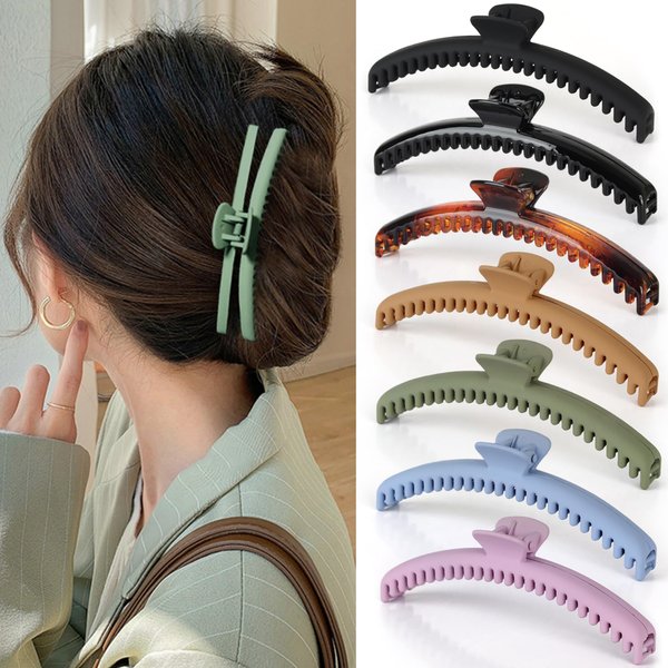 Hold Everything Hair Claw Clips Perfect for Thick and Thin Hair Straight, Wavy and Curly Strong Clip,Non-Slip 7 Colors Double Row Teeth Hair Claw Clips With 52 teeth.