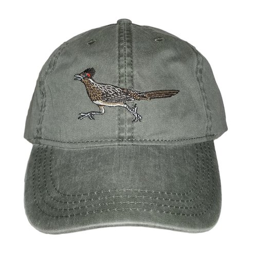ECO Wear Embroidered Southwest Wildlife Roadrunner Baseball Cap Khaki
