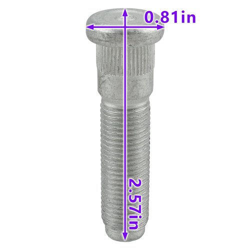 Carbhub 8Pcs Front & Rear Wheel Hub Stud Set Fit for 2012-2019 Dodge Ram 2500 3500 Replace 6509866AA, 06509866AA