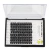 Handmade Natural Long Wide Stem Individual False Eyelashes Thickness0.07mm D Curl Black Soft and Lightweight Makeup Cluster Eyelashes Thick Base Dramatic Look (16mm)