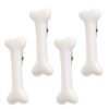 Beaupretty 4 Pieces Halloween White Dog Bone Hair Clips, Artificial Dog Bone Hairpins Alligator Barrettes Halloween Hair Accessories for Women Girls