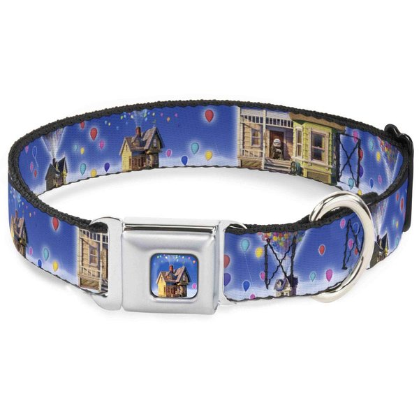 Dog Collar Seatbelt Buckle Cheshire Cat Stripe Pink Purple 16 to 23 Inches 1.5 Inch Wide