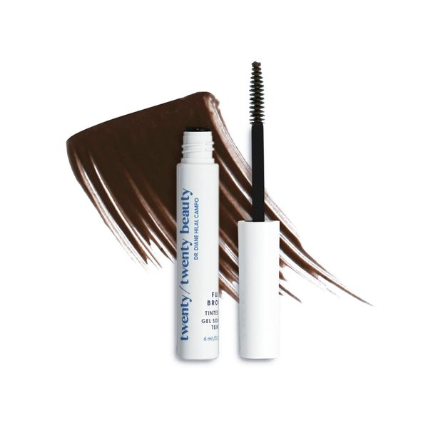 twenty/twenty beauty Full Brows Tinted Gel, Vegan Tinted Eyebrow Gel made with Clean Ingredients for Shaping and Tinting Your Brows (Dark Brown)