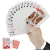 SeptCity Jumbo Playing Cards, 3.5 X 5 Inches Super Big Giant Game Theme Full Deck Huge Poker Oversize Decorations of Magic Party Fun for All Ages (1 Pack) (2 Times)