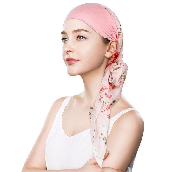 FADACHY Chemo Headwear - Head Scarf for Women's Hair, Lightweight Turban Head Wraps, Elasticity Beanie Hat for Women Cancer Hats for patients