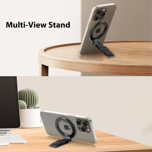 Magnetic Phone Ring for MagSafe Grip, ANTPO for MagSafe Phone Grip with Kickstand Finger Loop, Mag Safe Accessories for iPhone 15 14 13 Pro Max Plus