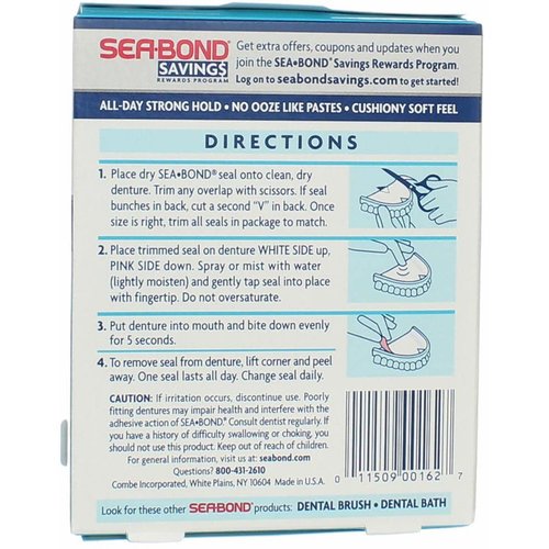Sea-Bond Denture Adhesive Wafers Original, Uppers - 15 ea., Pack of 5