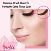 Vertex Eyebrow Brush Spoolie Comb - For Eyebrows Blending Brow Pomade | Small Angled Eyelash Brush For Longer Lashes