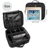 Relavel Travel Makeup Train Case Makeup Cosmetic Case Organizer Portable Artist Storage Bag with Adjustable Dividers for Cosmetics Makeup Brushes Toiletry Jewelry Digital Accessories Black