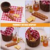 UPKOCH Miniature Food Dollhouse Accessories Decor Set 1:12 Scale Bread Honey Basket Picnic Cloth Flowers Dollhouse Decoration Accessories Mini Room Display Props Models