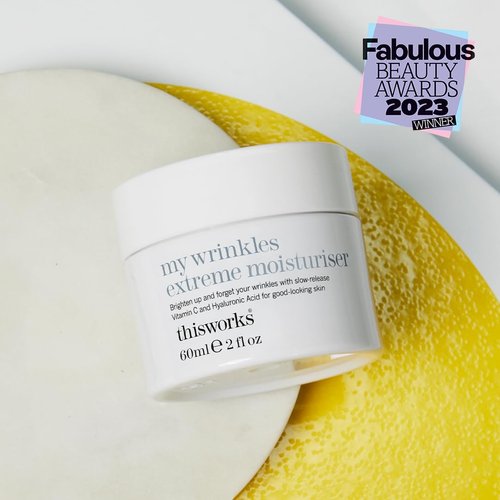 THISWORKS My Wrinkles Extreme Moisturiser, Face Moisturizing Cream with Vitamin C and Hyaluronic Acid, 2 Ounce (60ml)