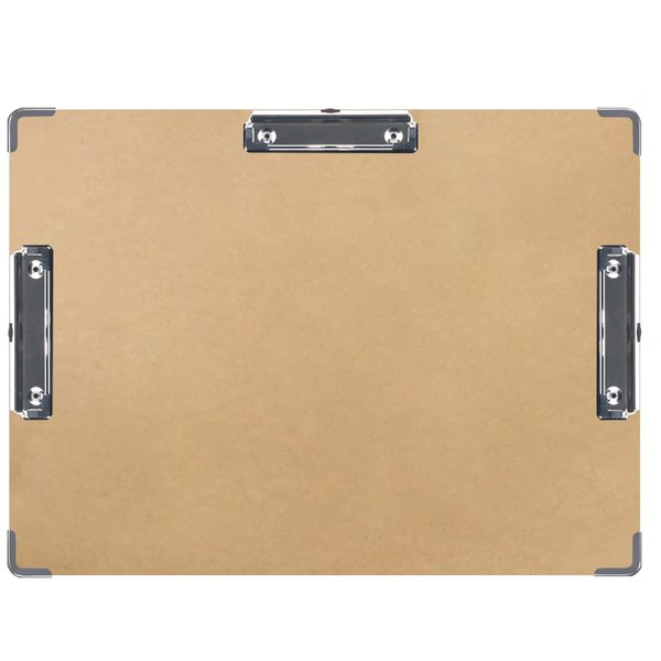 Drawing Board 18 x 24 Three Clip with Hardware Corner Guard Drawing Boards for Artists Hardboard Art Clipboard Low Profile Clip Pack of 1