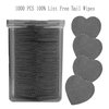 1000 PCS Lint Free Nail Wipes, Nail Polish Remover Wipes for Lash Extension Supplies,Lash Glue Wipes Eyelash Extension Glue Wipes,Nail Wipes for Gel Nail Polish Remover,Lash Glue Cleaning Pads, Black