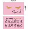 50 Pck Lash Extension Aftercare Thank You Cards, Lash Supplies, Size 3.5”x2” in, Pink
