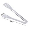 Vctitil 2pcs Stainless Steel Food Tongs, Heavy-Duty Serving Forceps for Food Frying Cooking, Salad, Barbecue, Self-Service Buffet, Easy to Use and Clean, Silver