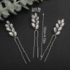 Teyglen 3pcs Bridal Black Crystal Hair Pins Rhinestone Hair Pieces Bride Wedding Hair Accessories Vintage Black Rhinestone Hair Pins for Women Halloween Party Prom (Black)