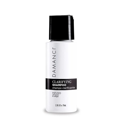 DAMANCI Clarifying Shampoo, Travel Size Deep Cleansing Shampoo to Remove Buildup and Residue, Hair Detox Shampoo with Keratin and Collagen, Oily Hair and pH Balance Shampoo (2.3 oz)