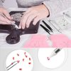 Tatuo 4 Pcs Dual-ended Rhinestone Picker Tool Handle Rhinestones Applicator with 20 Replacement Wax Tips Wax Pencils Painting Dotting Pens with 2 Tweezers for DIY Nail Art Crafts Gems (White, Black)