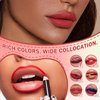 12 Colors Matte Lip Liner Pencil Set,Velvet Smooth Long Lasting High Pigmented Brown Lip Liner Pencil Set,Waterproof & Fade Resistant Lipliners Pencil,Professional Lip Liner Makeup Gift Set for Women