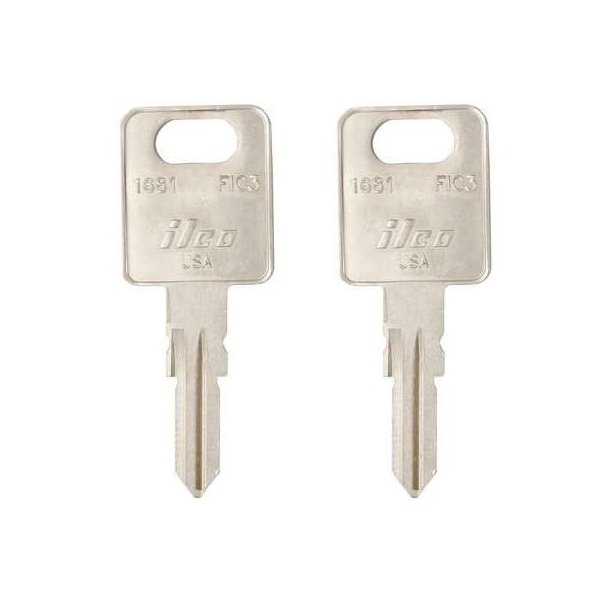 Ilco FIC-3 Pair of RV Motorhome Travel Trailer 5th Wheel Keys precut to Your Key Code in Series CW401-CW434 (CW413)