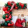 Christmas Balloons Kit 96pcs Red Green Latex Balloons with 2pcs Candy Cane Merry Christmas Foil Balloon and 2pcs Explosion Star Balloons for Christmas Party Decorations and Kids Christmas Party ﻿