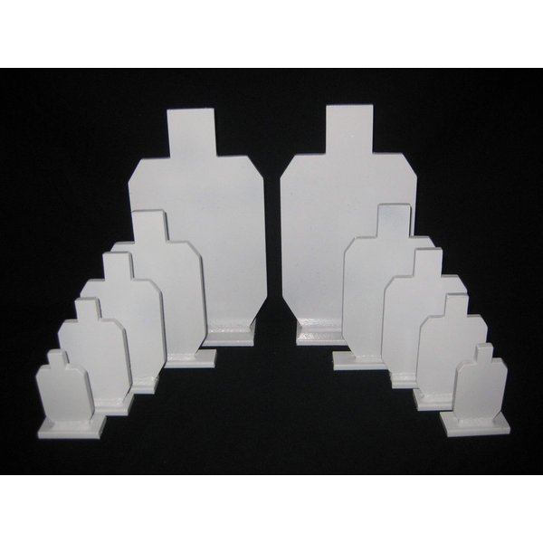 Magnum Target 10 Piece IDPA/IPSC Steel Shooting Range Knock-Over Targets - AR500 Metal Knock-Down