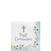 Amscan Blue My First Communion Paper Beverage Napkins, 5in, 40ct