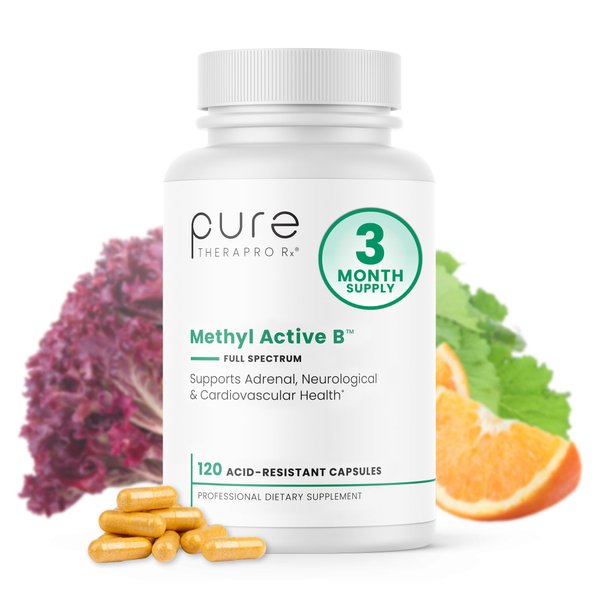 Pure Therapro Rx Methylated B Vitamins for Men and Women, Made in USA 2 Month Supply | Active Methyl B Complex Vitamins Including Methyl B12, Methylfolate, Benfotiamine, Choline, Niacin, TMG & More