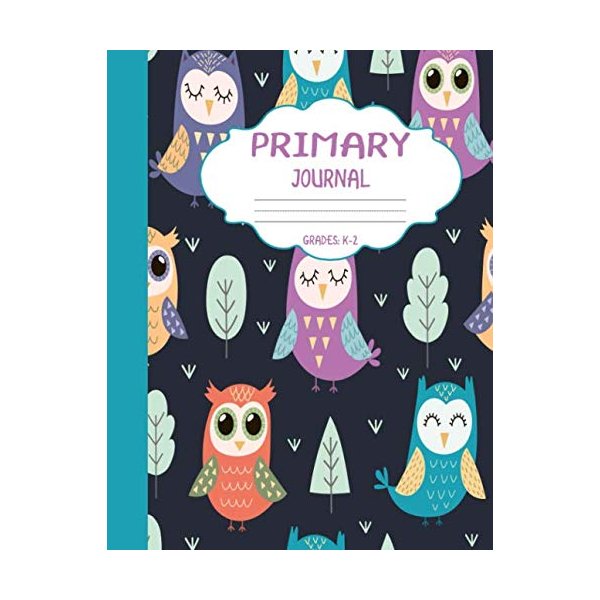 Primary Journal Grades k-2: Cute Owls, Draw and Write Composition Book for Kids, Half Page Lined Paper with Drawing Space (8.5" x 11" Notebook with Soft Durable Cover)
