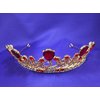 Ruby Red Princess Gold Rhinestone Crystal Swan Wedding Prom Costume Tiara Crown CT51