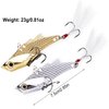 YONGZHI Fishing Lures Metal VIB Hard Spinner Blade Baits with Feathers Treble Hooks for Bass Walleyes Trout Fishing Spoons (Silver and Gold)