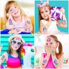 Sixberry Glitter Kids Temporary Tattoos for Girls, 12 Sheets Mermaid Unicorn Rainbow Butterfly Waterproof Fake Tattoos for Toddler Teen Little Girls Sparkly Birthday Party Favors Goodie Bags Stuffers