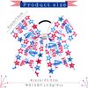 4th of July Cheer Bows American USA Patriotism Team Bows 6Pcs Patriotic Flag Cheerleader Hair Bows with Elastic Ponytail Holder for Competition Independence Day Girls Teens Kids (USA Cheer Bows Q)