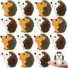 16 Pcs Mini Hedgehog Stuffed Animal Bulk Hedgehog Plush Stuffed Toy 4 Inch Hedgehog Party Favors Decor DIY Keychain Accessories for Valentine's Day Kids Girls Gift Wedding Birthday(Brown, Beige)