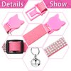 Weewooday 4 Pieces Rhinestones Cat Collars Breakaway Cat Collar with Bell Bling Pet Collars with Soft Velvet, 4 Colors (Gold, Red, Pink, Black,XS)