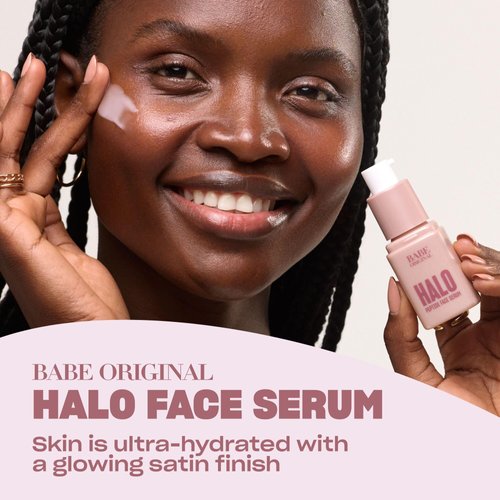 Babe Original Halo Peptide Face Serum for Women, Face Moisturizer Face Cream for Hydrated, Plump & Soothed Skin with Pink Root Extract, Hyaluronic Acid, Peptides & Amino Acids | Cruelty-free and Vegan