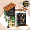 City Cafe Building Toy Set, Modular Coffee Shop Building Blocks Halloween Xmas Gift for Adult, Boy and Girls 14+, 1347pcs Mini Brick with LED