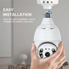 2Pcs Light Bulb Security Camera 2.4GHz & 5G WiFi Outdoor, 1080P E27 Light Socket Security Camera, Indoor 360° Home Security Cameras, Full Color Day and Night, Smart Motion Detection (2PCS, Support 5G)