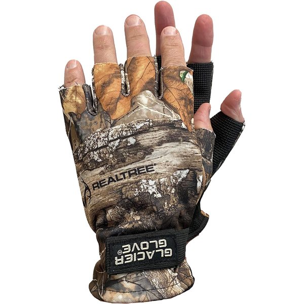 Glacier Glove Midweight Pro Hunter Fingerless Gloves - XL - Realtree Camo